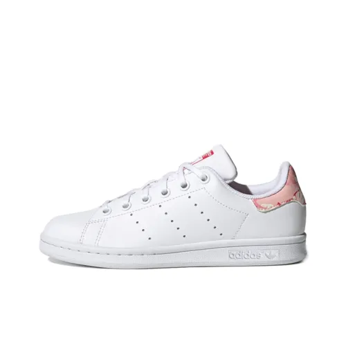 Adidas Originals STAN SMITH Collection Низкий Топ Детские Скейтбординги Розовые Цветы Ласточкин Хвост Подростки