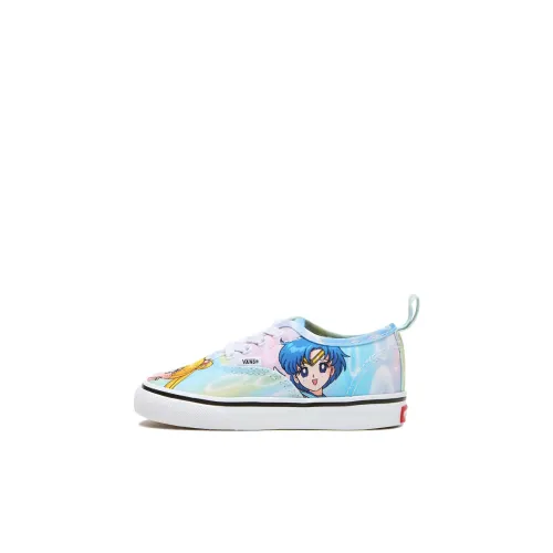 MEISHAONVZHANSHI x Vans Authentic Series Эластичный Кружево Низкий Топ Обувь для малышей Синий Розовый Infant And Toddler