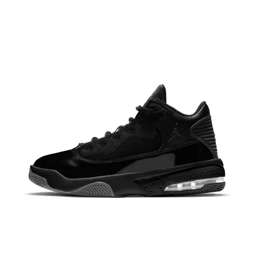 Jordan Max Aura 2 Амортизаторы Slip-resistant и устойчивые к истиранию MID Баскетбольные кроссовки для детей Black Подростки