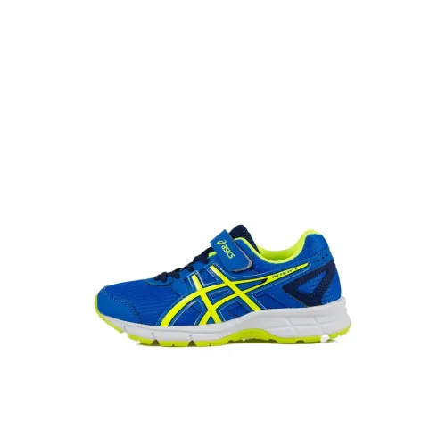 Asics Pre Galaxy 8 Low Топ Детские беговые кроссовки Синий желтый для детей 3-7 лет
