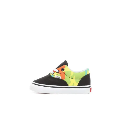 Vans Era Легкий Низкий Топ Обувь для Малышей Черный Зеленый Infant и Toddler