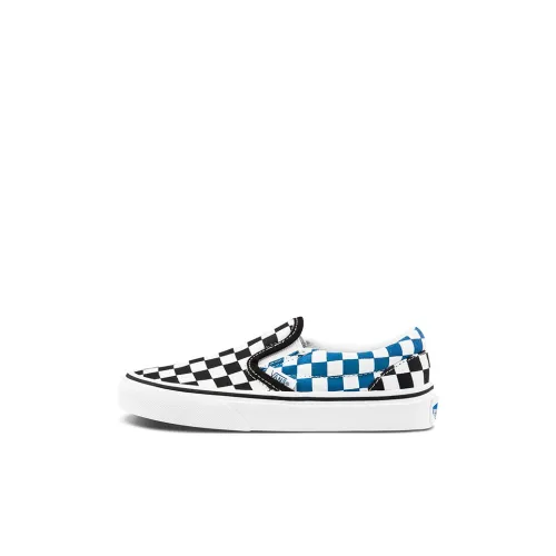 Vans Slip On Series Low Топ Детские Скейтбординги Трехцветный Шахматный узор для детей 3-7 лет
