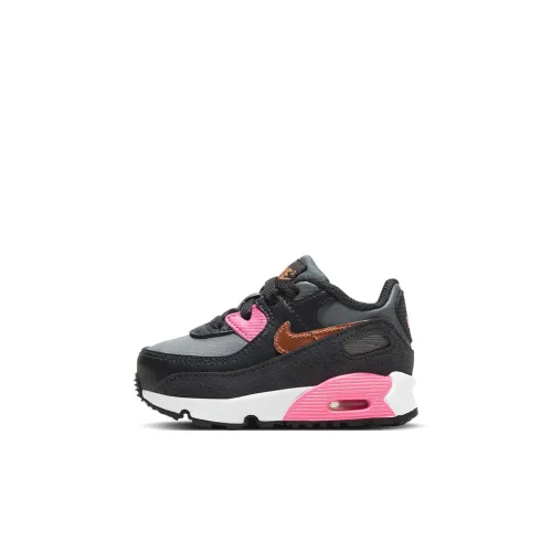 Nike Air Max 90 Low Топ Обувь для малышей Черный Розовый Золотой Infant And Toddler