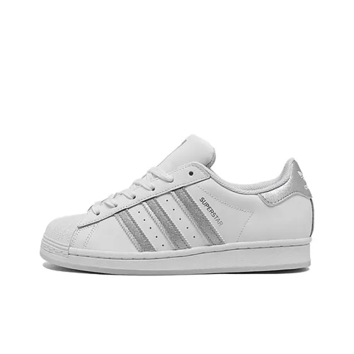 Adidas Originals Superstar Series Girls Are Awesome J Low Топ Детские Скейтбординги Бело-серый Подростки
