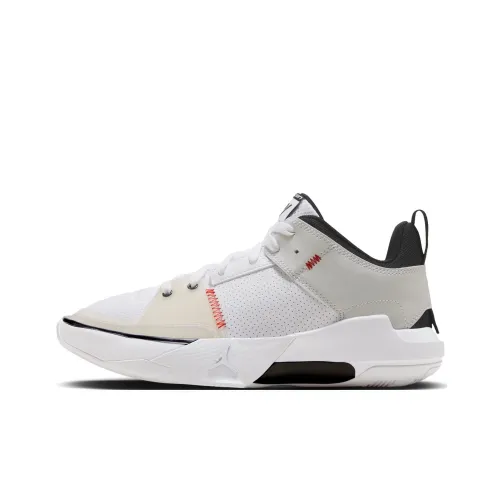 Джордан One Take 5 One Take 5 Амортизаторы Oтскок Низкий Топ Детские Баскетбольные Кроссовки Белый Серый