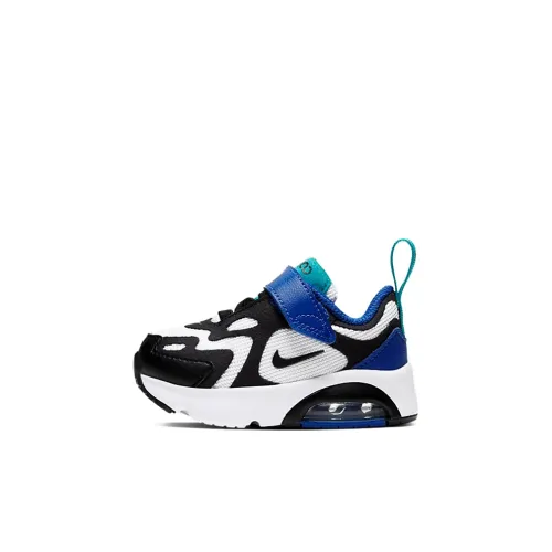 Nike Air Max 200 Low Топ Обувь для малышей Черный белый и синий Infant And Toddler