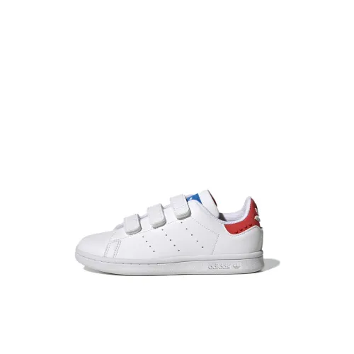Adidas Originals Superstar Series Low Топ Детские Скейтбординги Белый и красный для детей 3-7 лет