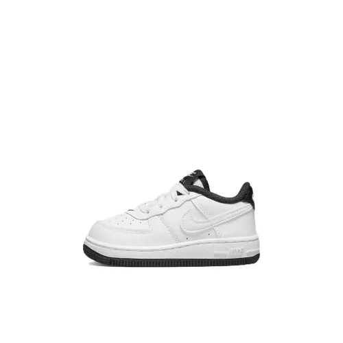 Nike Air Force 1 Slip Resistant Abrasion Resistant Легкий Низкий Топ Обувь для малышей Белый черный Infant And Toddler