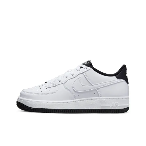 Nike Air Force 1 ESS Устойчивый к истиранию Низкий Топ Детские Скейтбординг Белый Черный