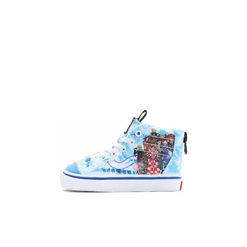 One Piece x Vans SK8 High Топ Обувь для малышей Синий красный Infant And Toddler