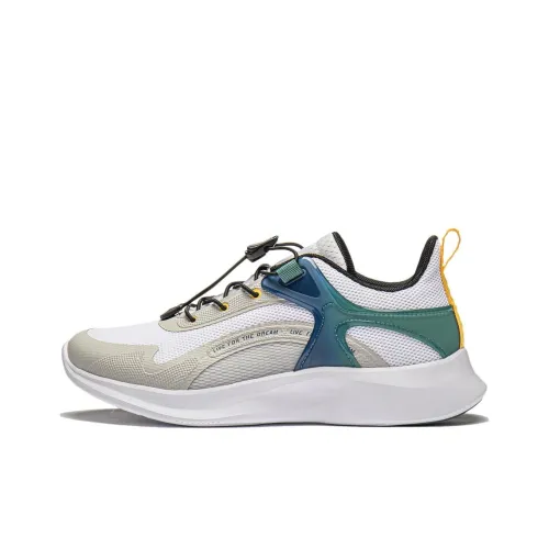 LINING YOUNG Дышащие Низкие Кеды для Детей Lifestyle Shoes Белый Серый Зеленый