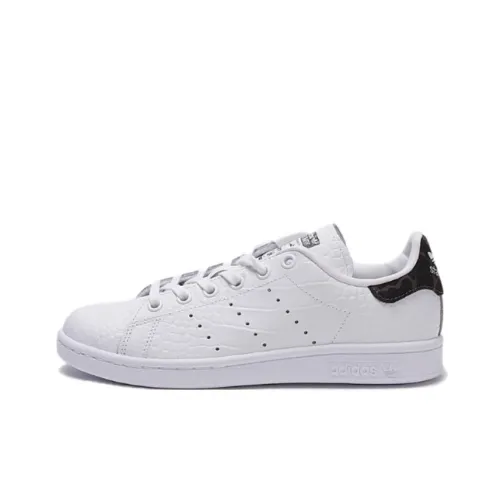 Adidas Originals Stan Smith Устойчивый к истиранию Баланс Низкий Топ Детские Скейтбординги Клетка Черный Стелька Подростки