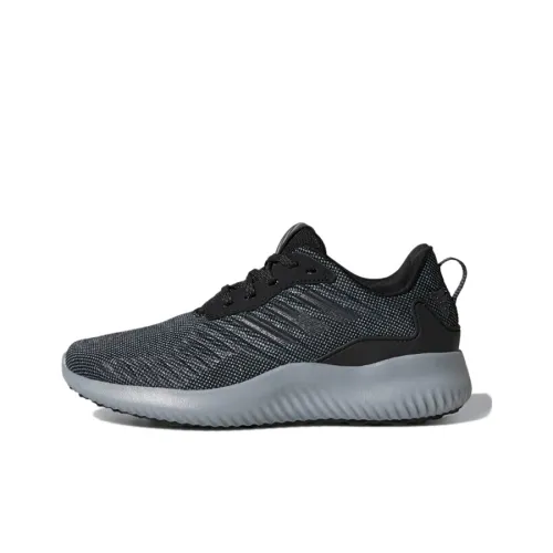 Adidas Alphabounce Rc J Дышащий Низкий Топ Детская Беговая Обувь Черный Серый Подростки