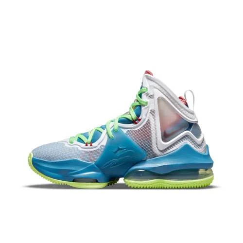 Nike Lebron 19 Джеймс 19 Sprite High Топ Баскетбольные кроссовки Серый Синий Зеленый