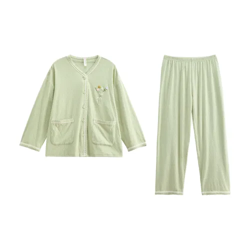 XUANZHITING Пижамный комплект женский зеленый