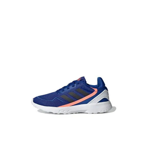 Adidas Neo Nebula Ted K Легкие и Дышащие Низкие Беговые Кроссовки Синие Детские