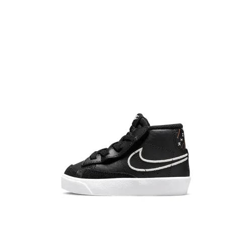 Nike Blazer '77 SE Slip Resistant Амортизация Abrasion Resistant MID Топ Обувь для малышей Черный Infant And Toddler