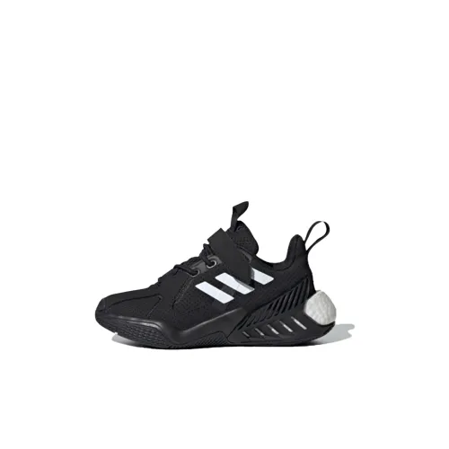 Adidas 4Uture One El K Slip Resistant Anti KICK And Дышащий Низкий Топ Детские Беговые Кроссовки Черный Белый Детский