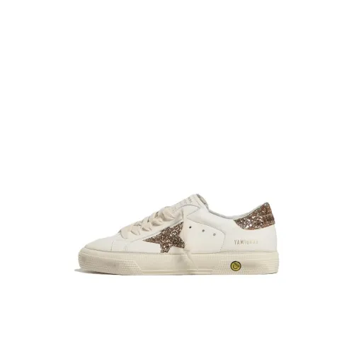 Golden Goose Детские Скейтбординги Низкие Топы Бежевые Kids