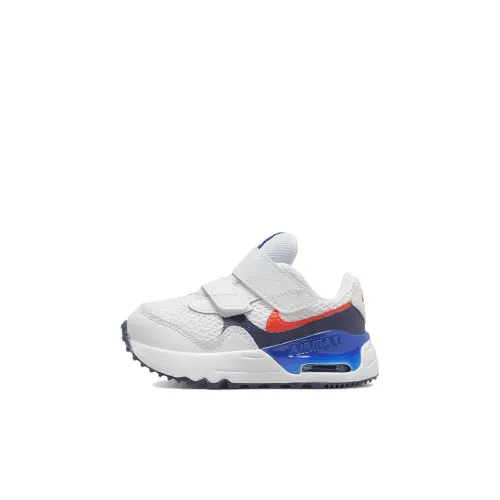 Nike Air Max SYSTM Low Топ Обувь для малышей Белый и синий цвет Infant And Toddler
