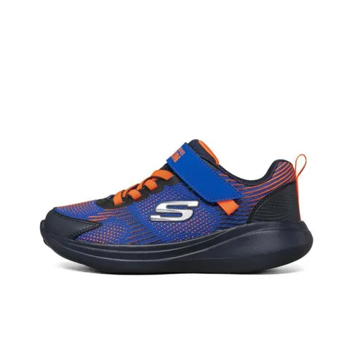 Skechers GO RUN Series Fast Low Топ Детские беговые кроссовки Сине-оранжевый Подростки