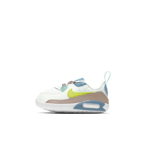 Nike Air Max 90 Low Топ Обувь для малышей Белый синий коричневый Infant And Toddler