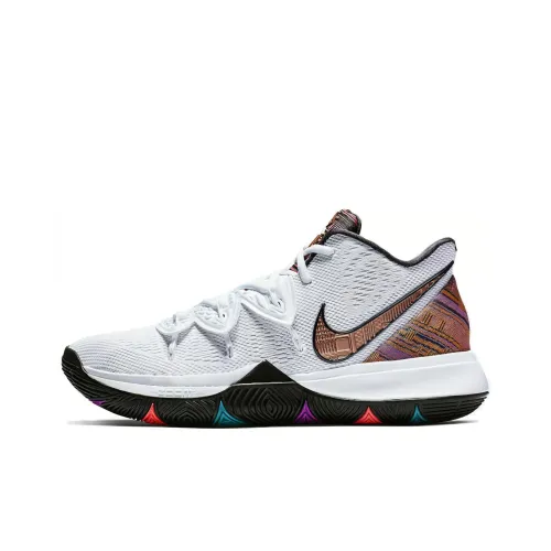 Nike Kyrie 5 BHM Ирвинг 5 Slip-resistant Амортизация MID Топ Детские Баскетбольные кроссовки Черный History Месяц