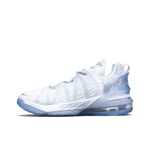 Nike Lebron 18 Синий Tint Мороженое Устойчивый к абразиву Низкий Топ Баскетбольные кроссовки Ледяной синий