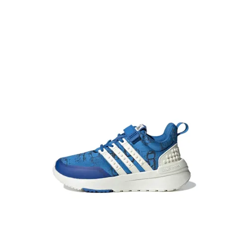 LEGO x Adidas Racer Tr 1,0 K Устойчивый к истиранию Низкий Топ Детская Беговая Обувь Синие Белые Малыш
