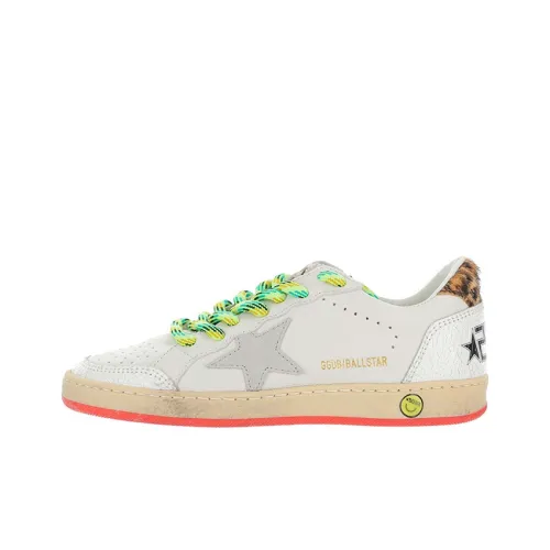 Golden Goose Ball Star Slip-resistant Abrasion-resistant Low Top Kids Lifestyle Shoes White Teenagers Золотой Гусь Бал Стар Противоскользящий Устойчивый к истиранию Низкий Топ Детские Лайфстайл Обувь Белый Подростки