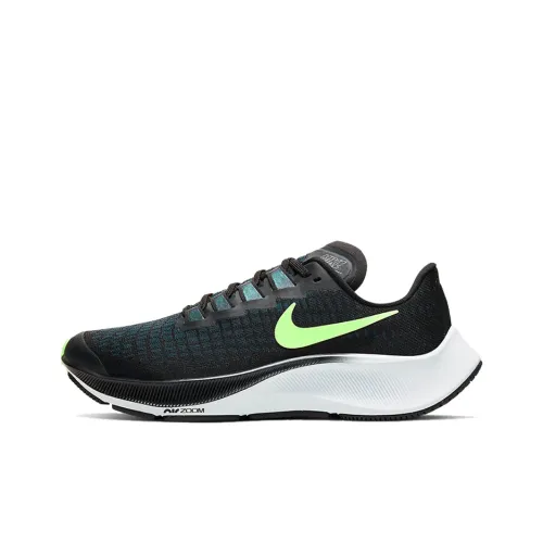 Nike Pegasus 37 Low Топ Детские Беговые Кроссовки Черный Зеленый Подростки