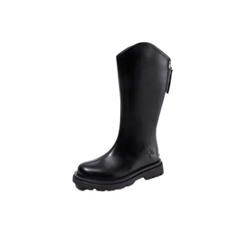 Барби Устойчивые к истиранию Детские ботинки с высоким коленом Черные для детей