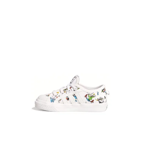 Adidas Originals NIZZA I X Disney Sport Гуфи Противоскользящий Низкий Топ Обувь для малышей Белый Infant And Toddler