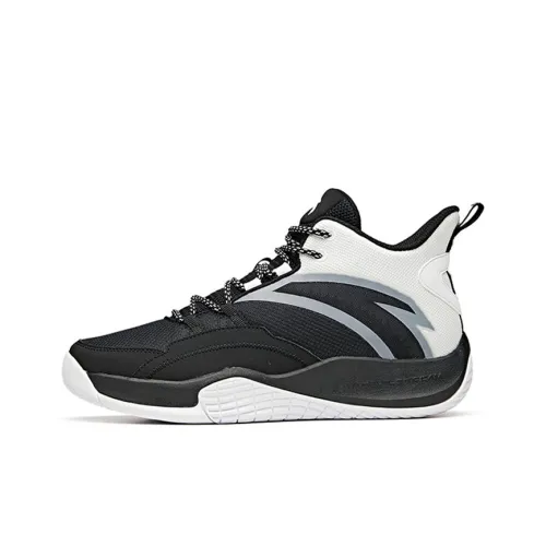 Antakids Темно-ночной MID Топ Детские Баскетбольные Кроссовки Черный Белый