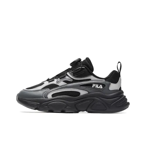 FILA KIDS Mars TD Устойчивый к истиранию Низкий Топ Детская Беговая Обувь Черный