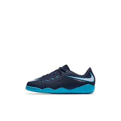 nike Jr Hypervenomx Phelon 3 IC Low Топ Детские футбольные бутсы Синий Детский