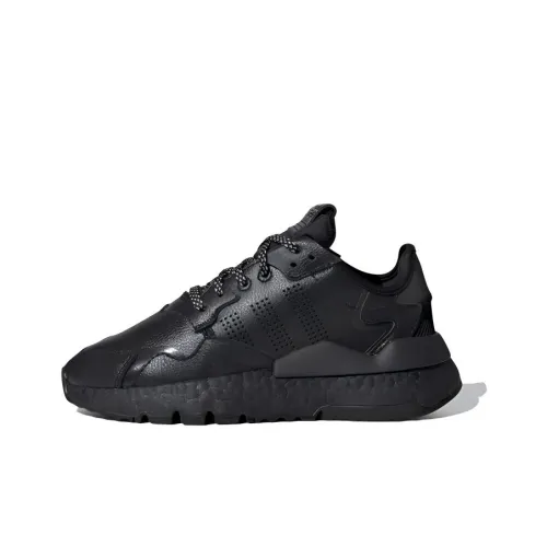 Adidas Originals Nite Jogger J Дышащие Детские Лайфстайл Обувь Стандартный Черный Подростки