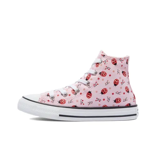 Конверс Slip-resistant Abrasion-resistant High Top Kids Кеды Pink White