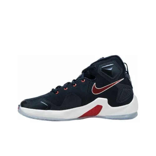 Nike Lebron 13 Non Нижняя юбка Легкий MID Топ Детские Баскетбольные кроссовки Синий красный Подростки