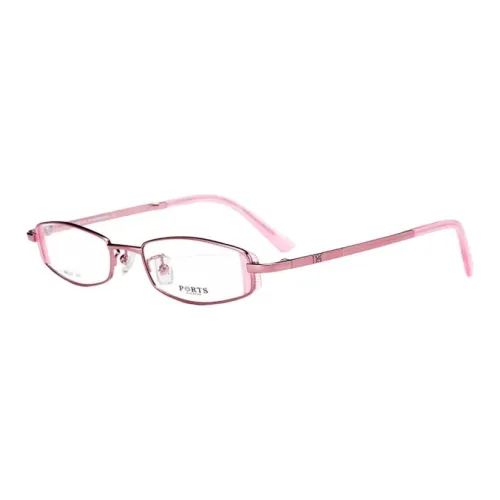 PORTS Пластина And Металл Нерегулярная форма Оправы для очков Женские Розовый