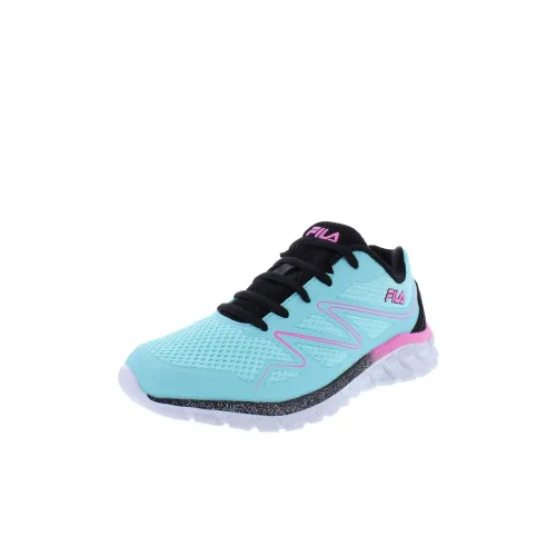 FILA KIDS Panorama 9 Износостойкий Дышащий Низкий Топ Детская Беговая Обувь Синий Черный Малыш