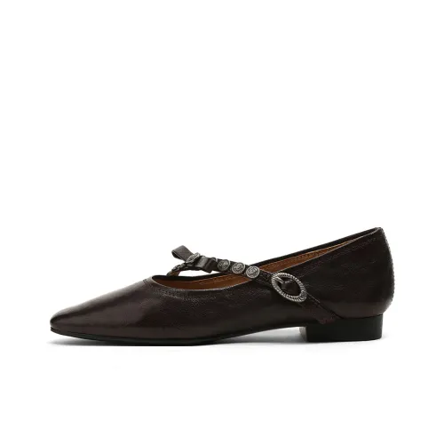 BOERDIQI Туфли Мэри Джейн с плоской подошвой 1,7 см женские