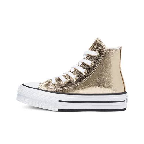 Конверс Чак Тайлер Ол Стар Хайт Топ Хайт Топ Детские Скейтбординги Золотой Подростки