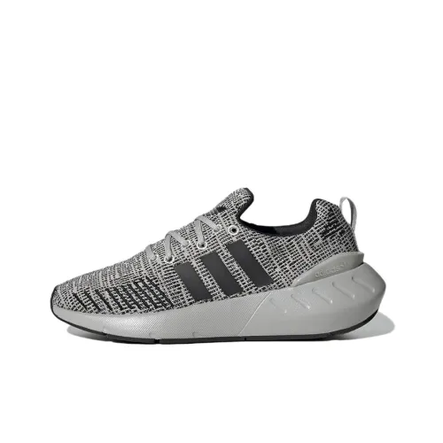 Adidas Originals Swift Run 22 J Устойчивый к истиранию Дышащие Низкие Беговые кроссовки Серый Черный