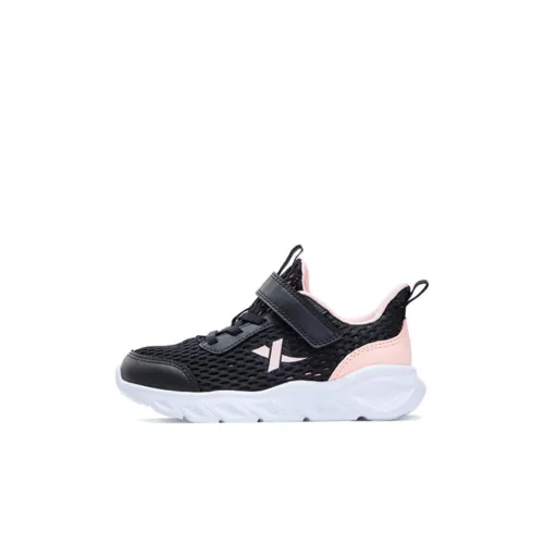 XTEP Низкий Топ Детская Беговая Обувь Черный Романтический Розовый Для Детей Возрастом 3-7 Лет