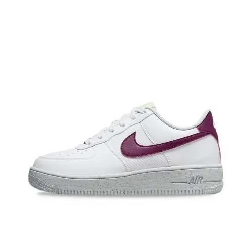 Nike Air Force 1 Slip Resistant Abrasion Resistant Низкий Топ Детские Скейтбординг Белый Фиолетовый