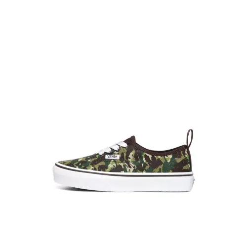 Vans Authentic Series Животные CAMO Эластичный Кружево Низкий Топ Детские Скейтбординги Камуфляж Дети Возрастом 3-7 Лет