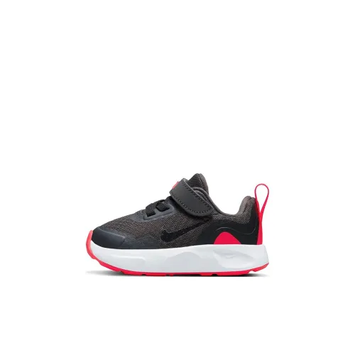 Nike Wearallday Low Топ Беговые кроссовки Черный Красный Для малышей и детей дошкольного возраста