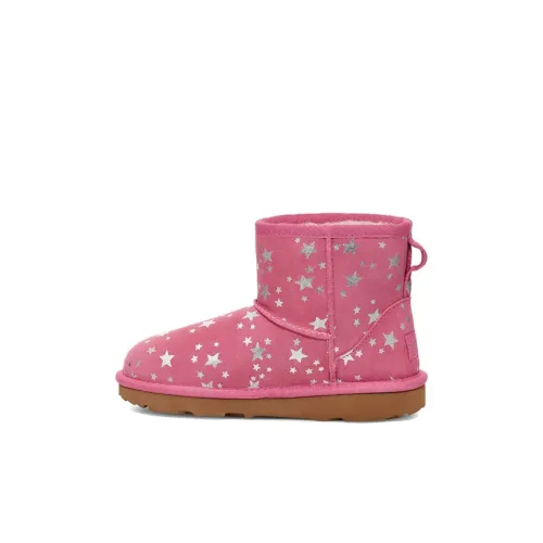 UGG CLASSIC MINI Детские зимние сапоги Дикая ягода для детей 3-7 лет