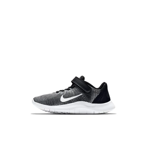 Nike Flex Runner Low Топ Детские беговые кроссовки Черный белый Children Возраст 3-7 лет